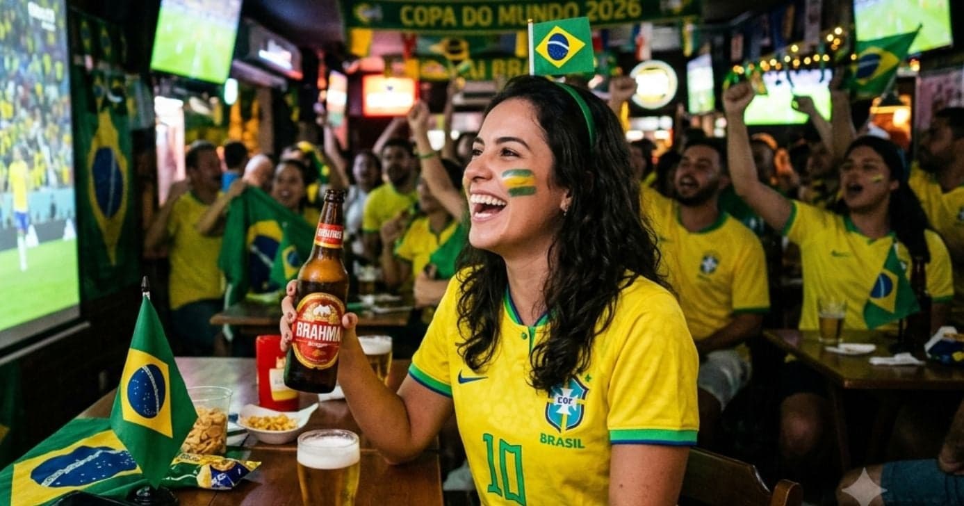 Ilustração mulher torcendo pelo Brasil na Copa do Mundo (Foto: Montagem TV Foco / GMN) Ilustração mulher torcendo pelo Brasil na Copa do Mundo (Foto: Montagem TV Foco / GMN)