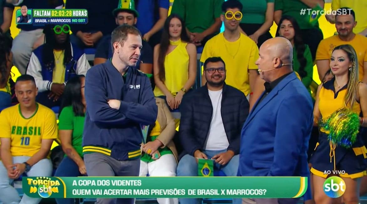 Carlinhos Vidente falou do Brasil na Copa do Mundo e assustou Tiago Leifert Carlinhos Vidente falou do Brasil na Copa do Mundo e assustou Tiago Leifert